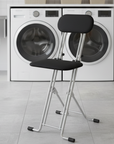 Folding chair in the laundry room