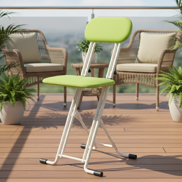 Terrace - Lime/Ivory - Height-Adjustable Folding Chair – Plateau Chair