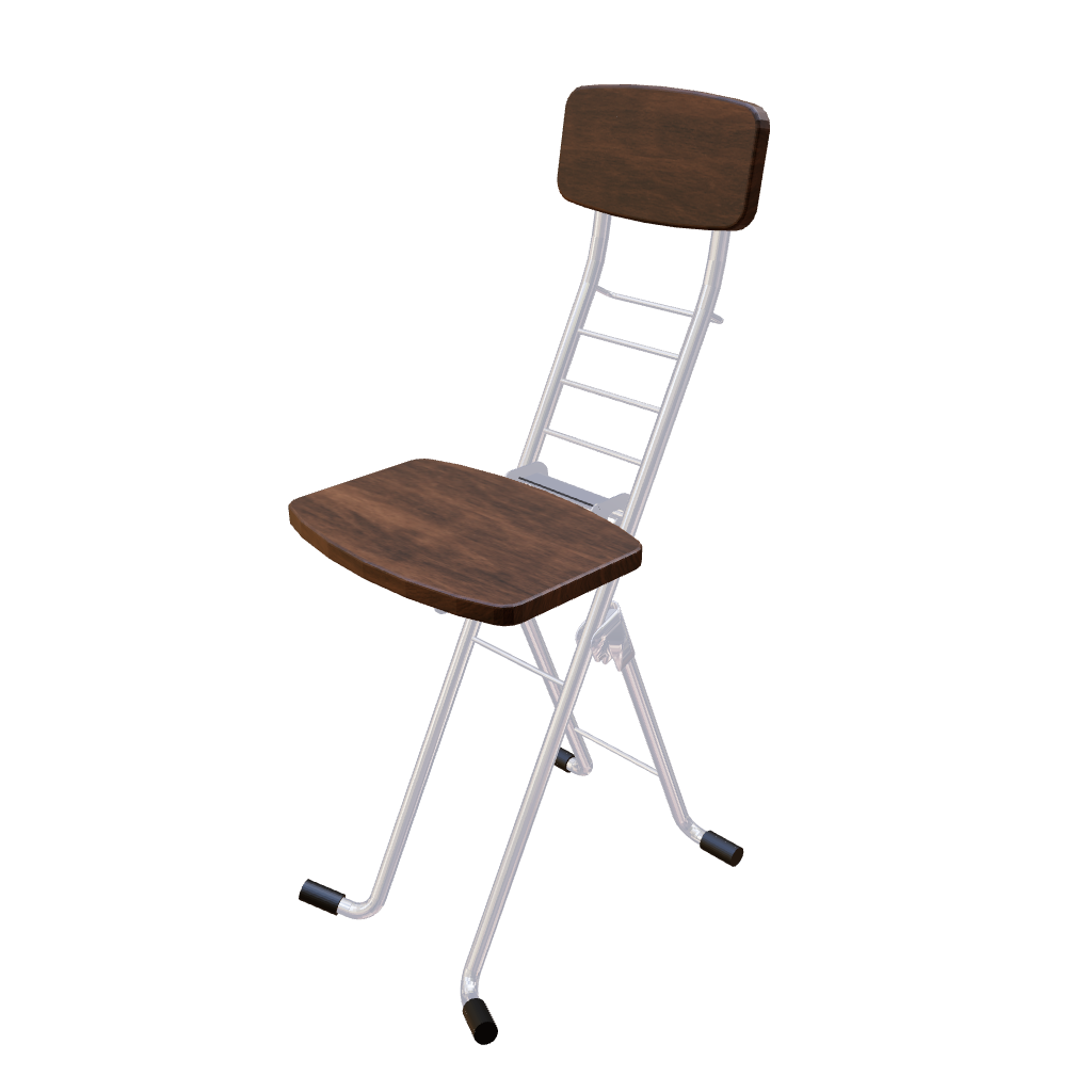 Pará - Dark Wood/Silver - Height-Adjustable Folding Chair 