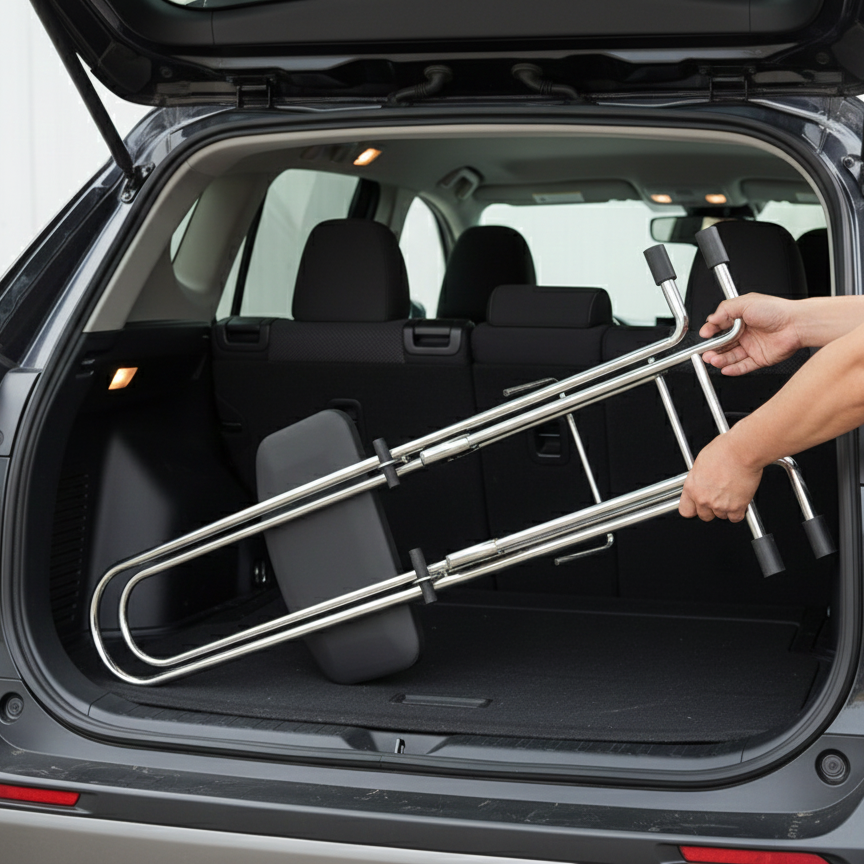 folding encore in the car