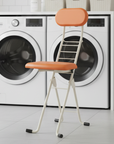 Folding chair in the laundry room