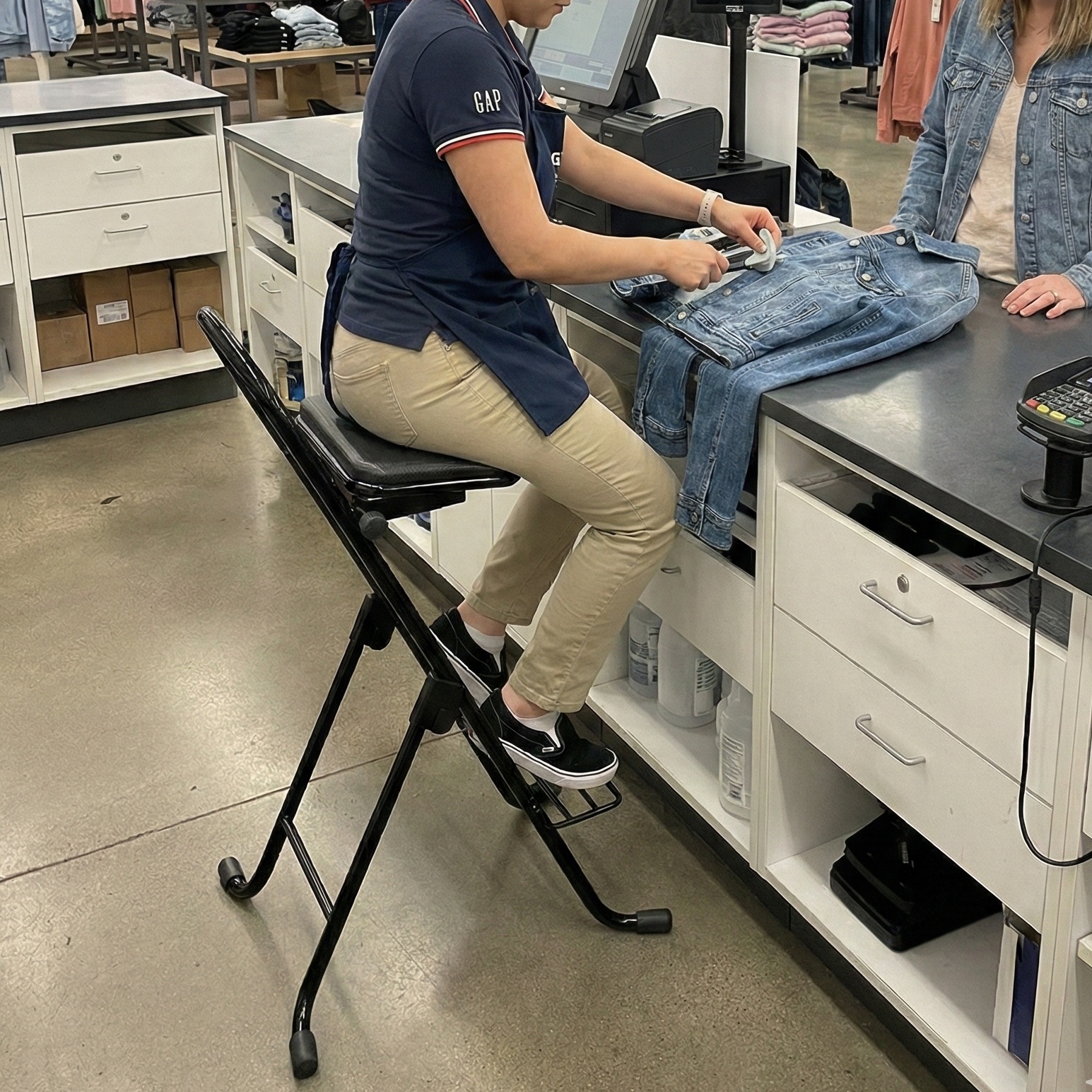 Pro chair in an apparel store