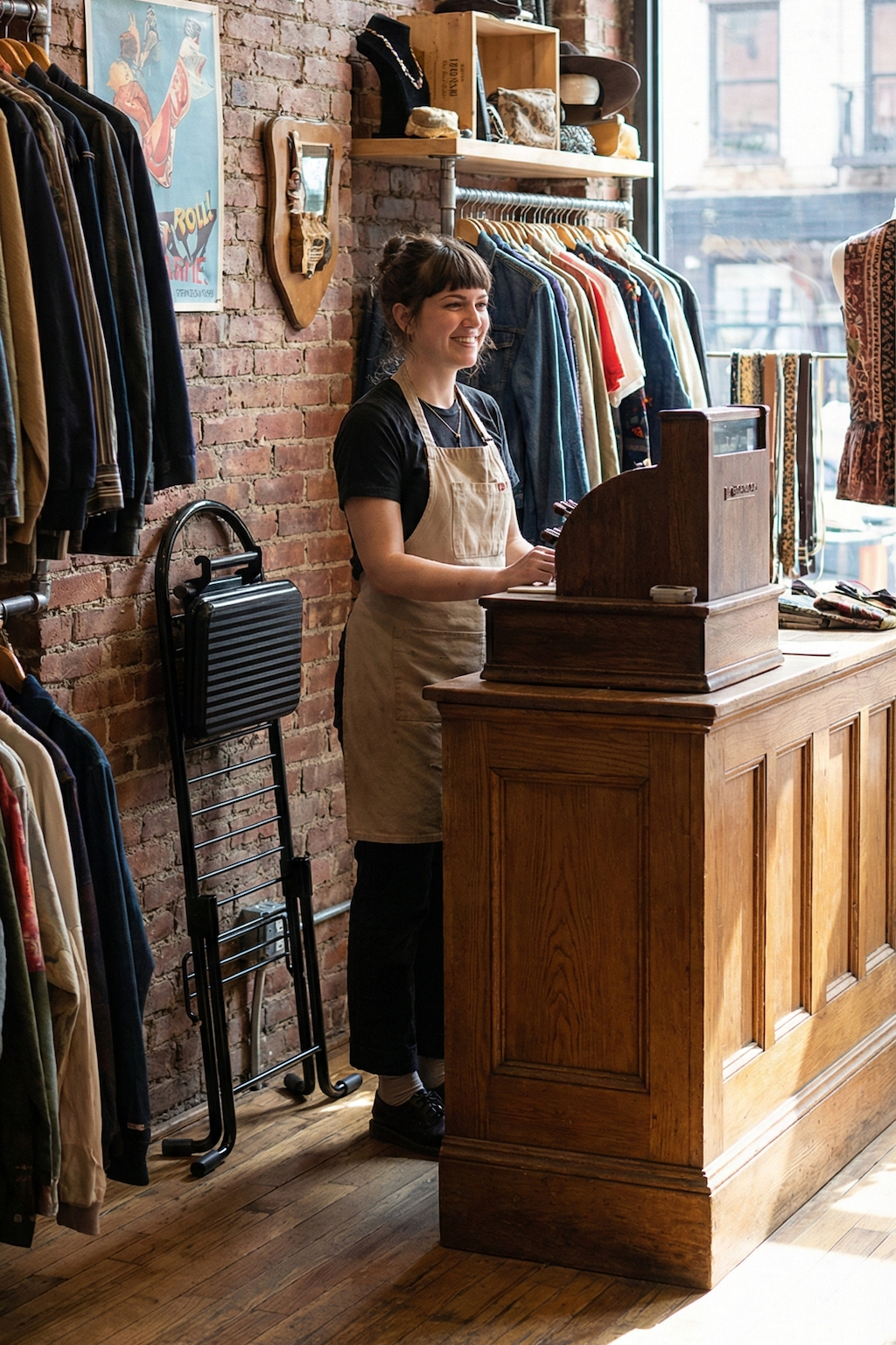 Folding pro chair in a store