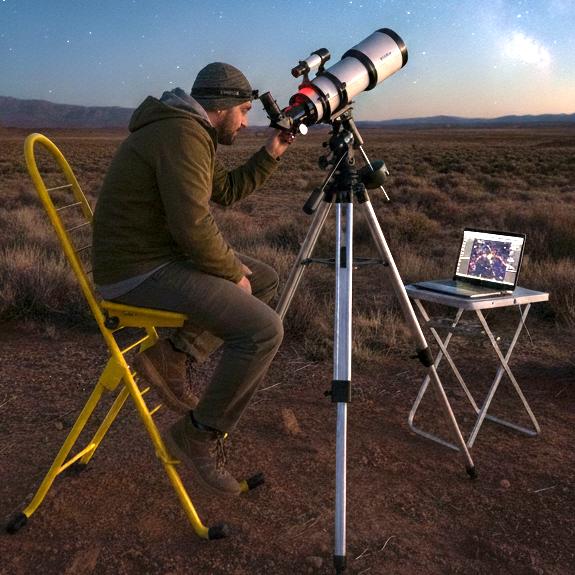 a men put on Tuck-Away Footstep