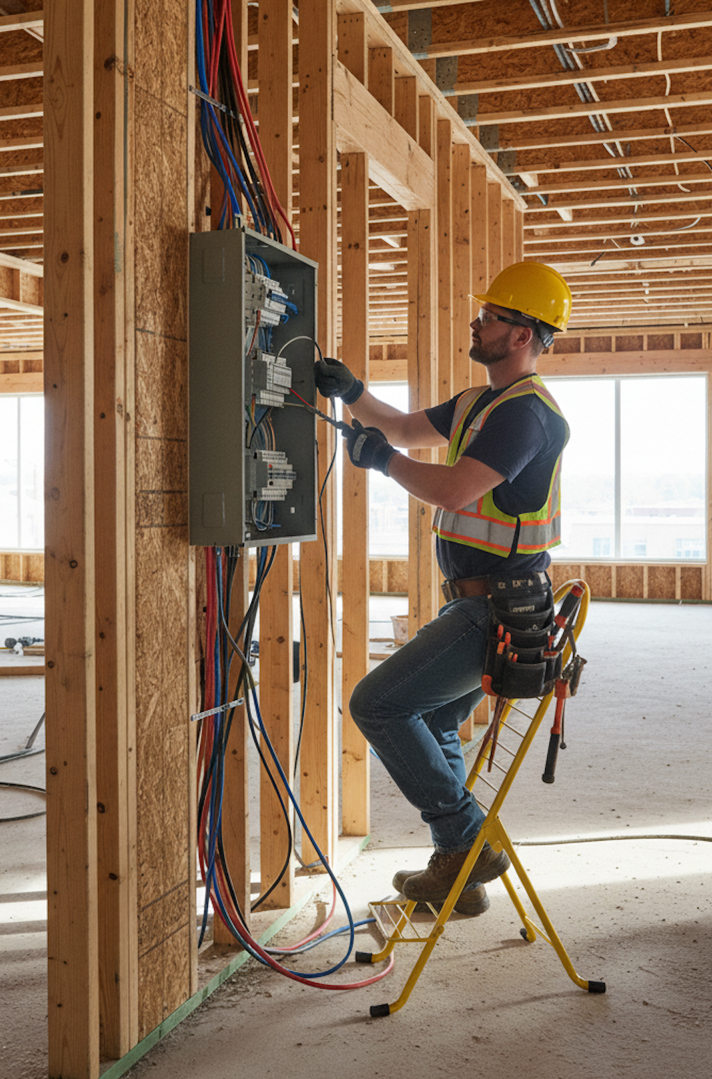 a worker sit on the chair