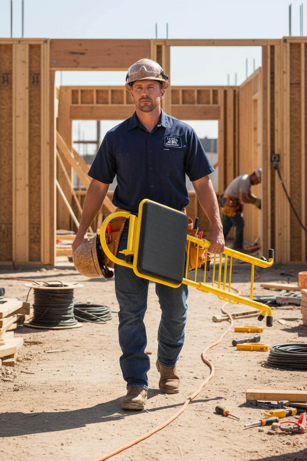 a worker have the chair