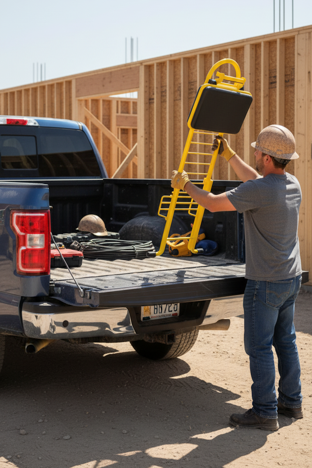 the chair put on a truck