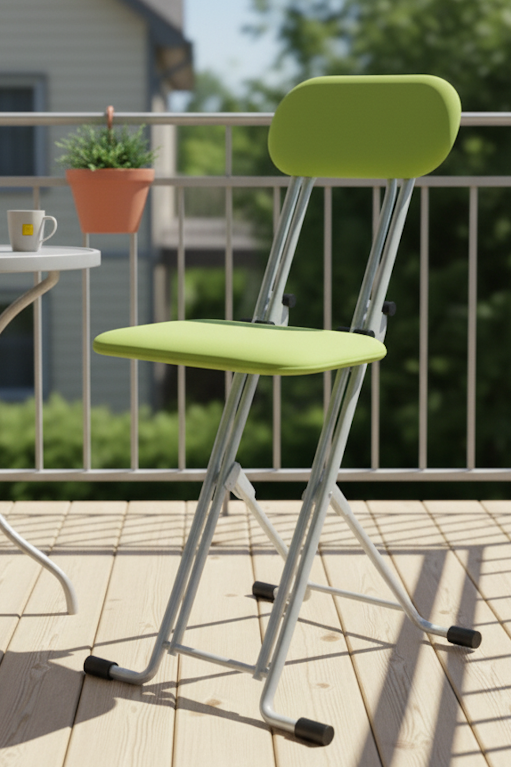 folding chair on the terrace