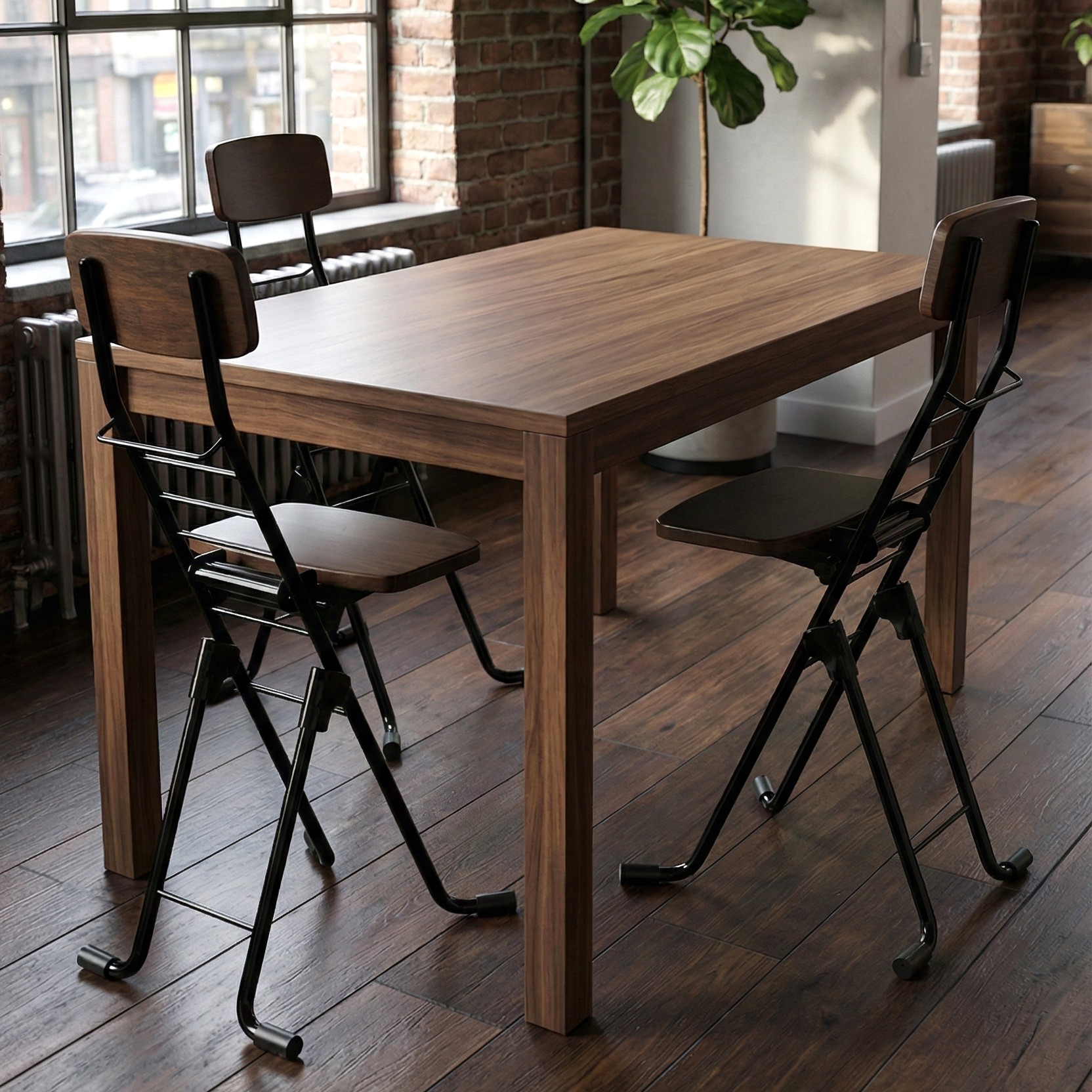 3 para chairs in a dining room