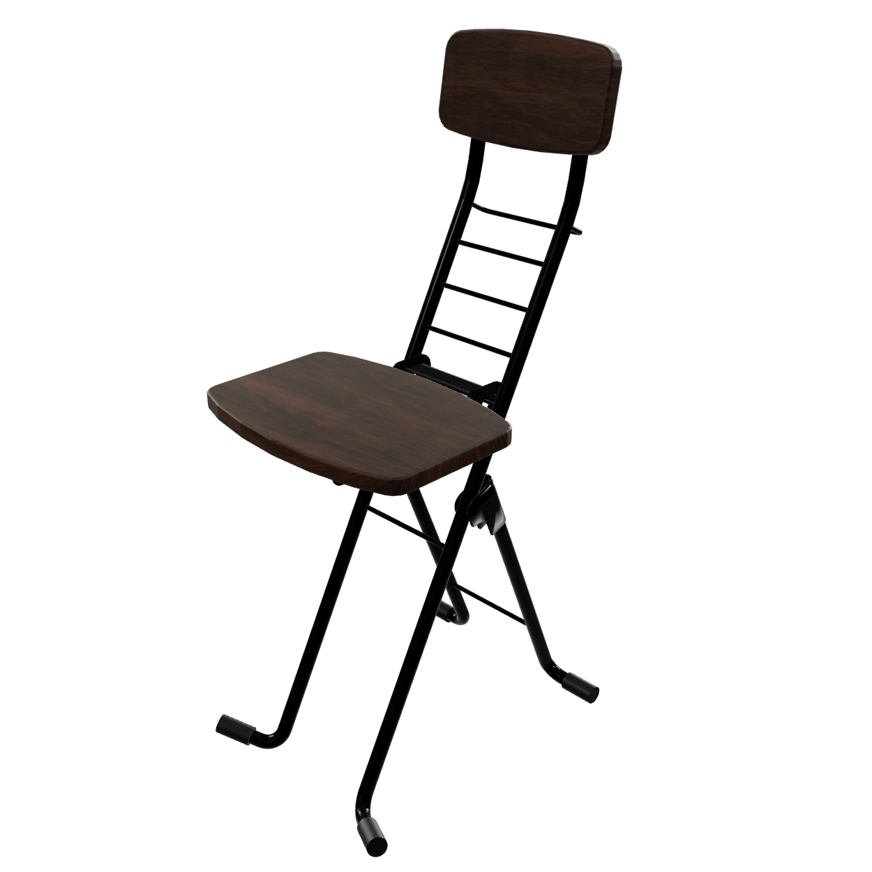 Pará -Dark Wood/Black - Height-Adjustable Folding Chair