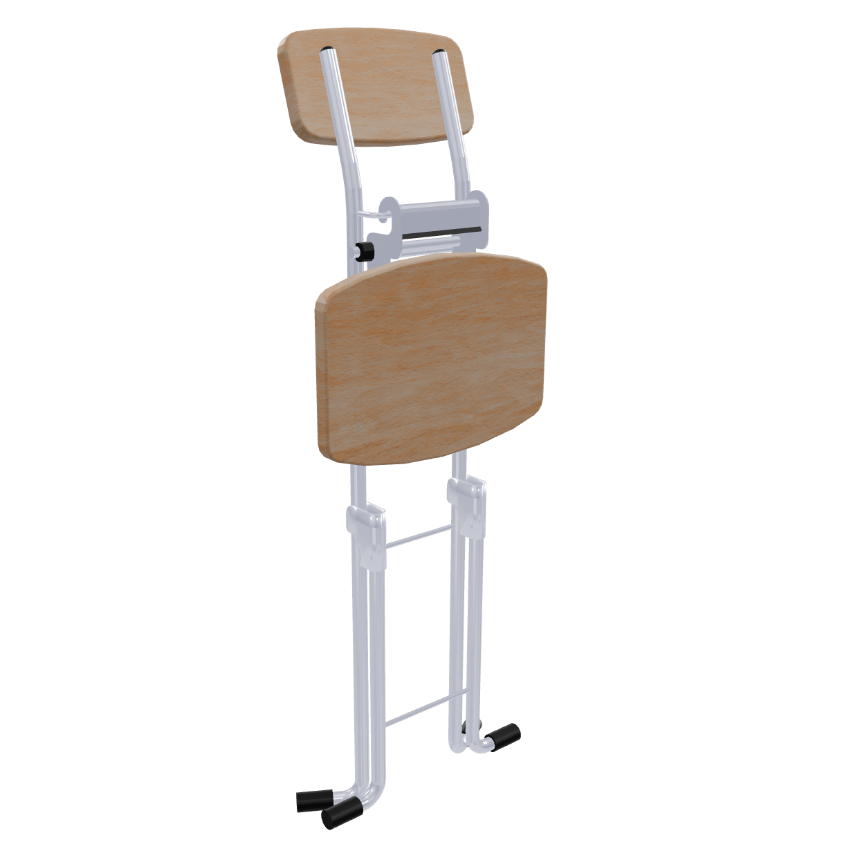 Pará - Natural Wood/Silver - Height-Adjustable Folding Chair Pará - Natural Wood/Silver - Height-Adjustable Folding Chair