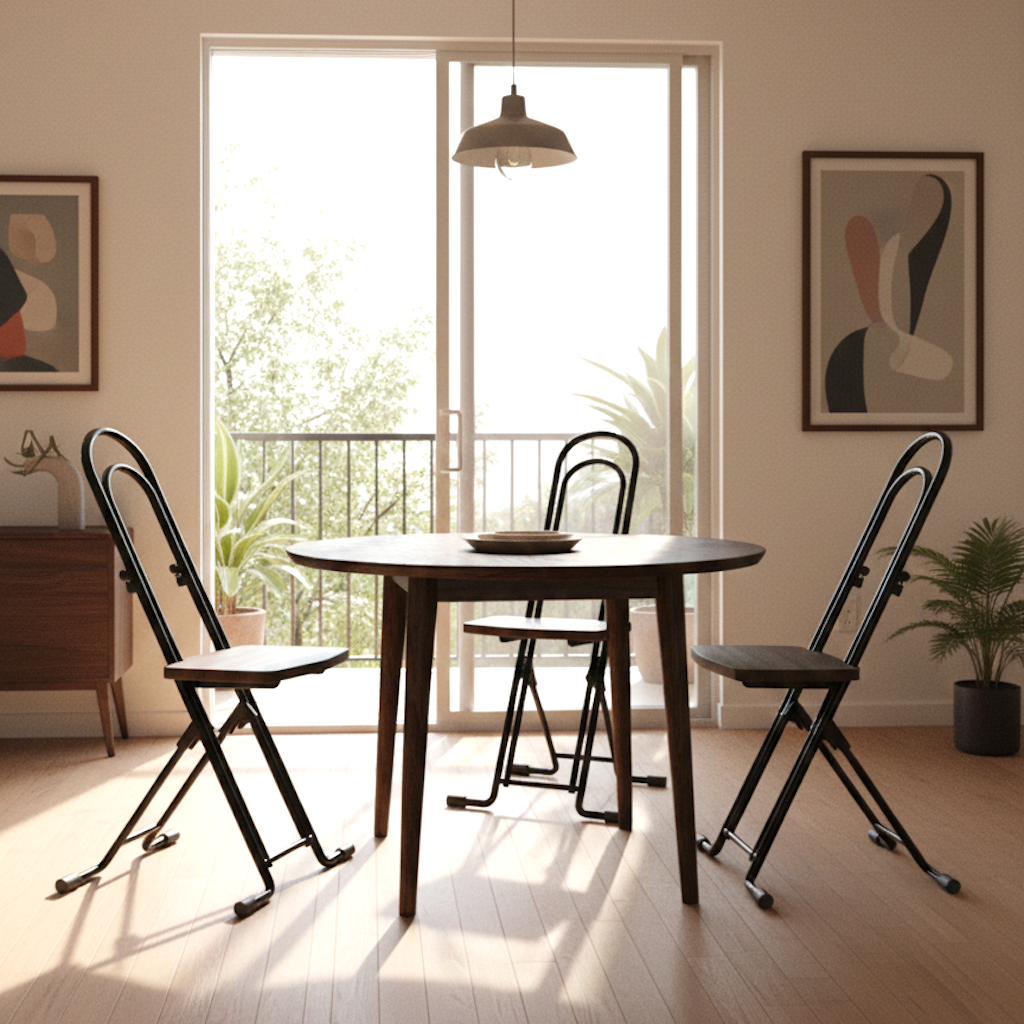 3 petite chairs in a living room