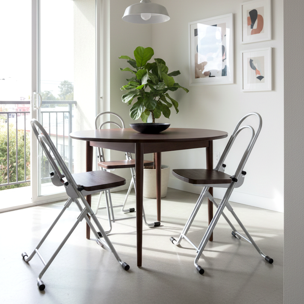 3 petite chairs in a living room