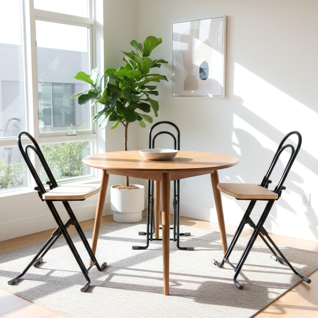 3 petite chairs in living room