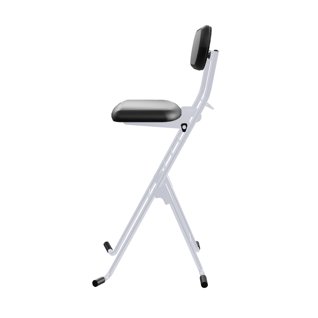 mesa black silver high seat 3d