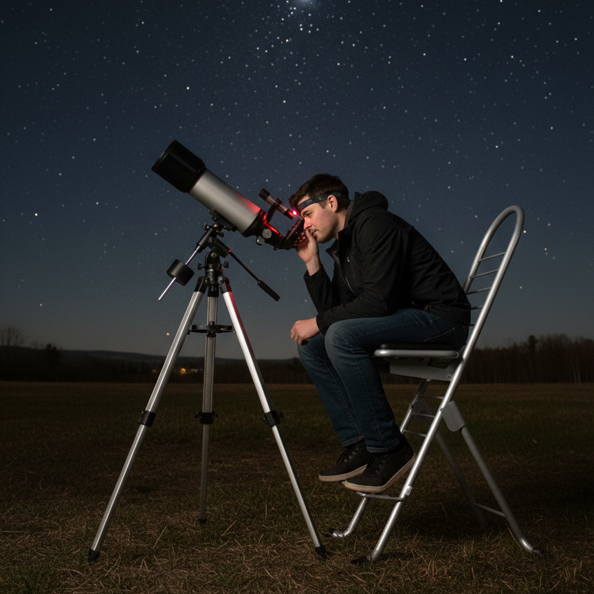 Pro chair silver for astronomy