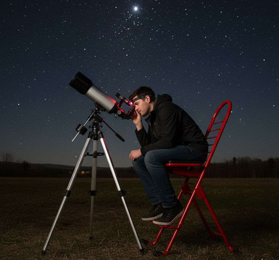 Pro chair red for astronomy