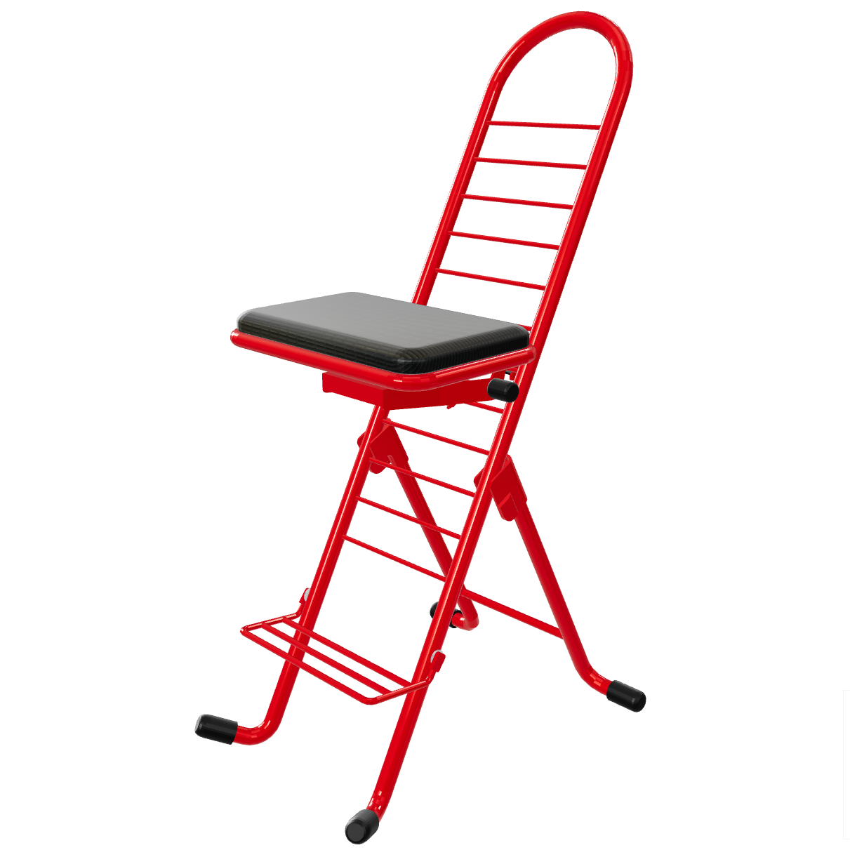 PRO Red Height Adjustable Folding Chair Plateau Chair