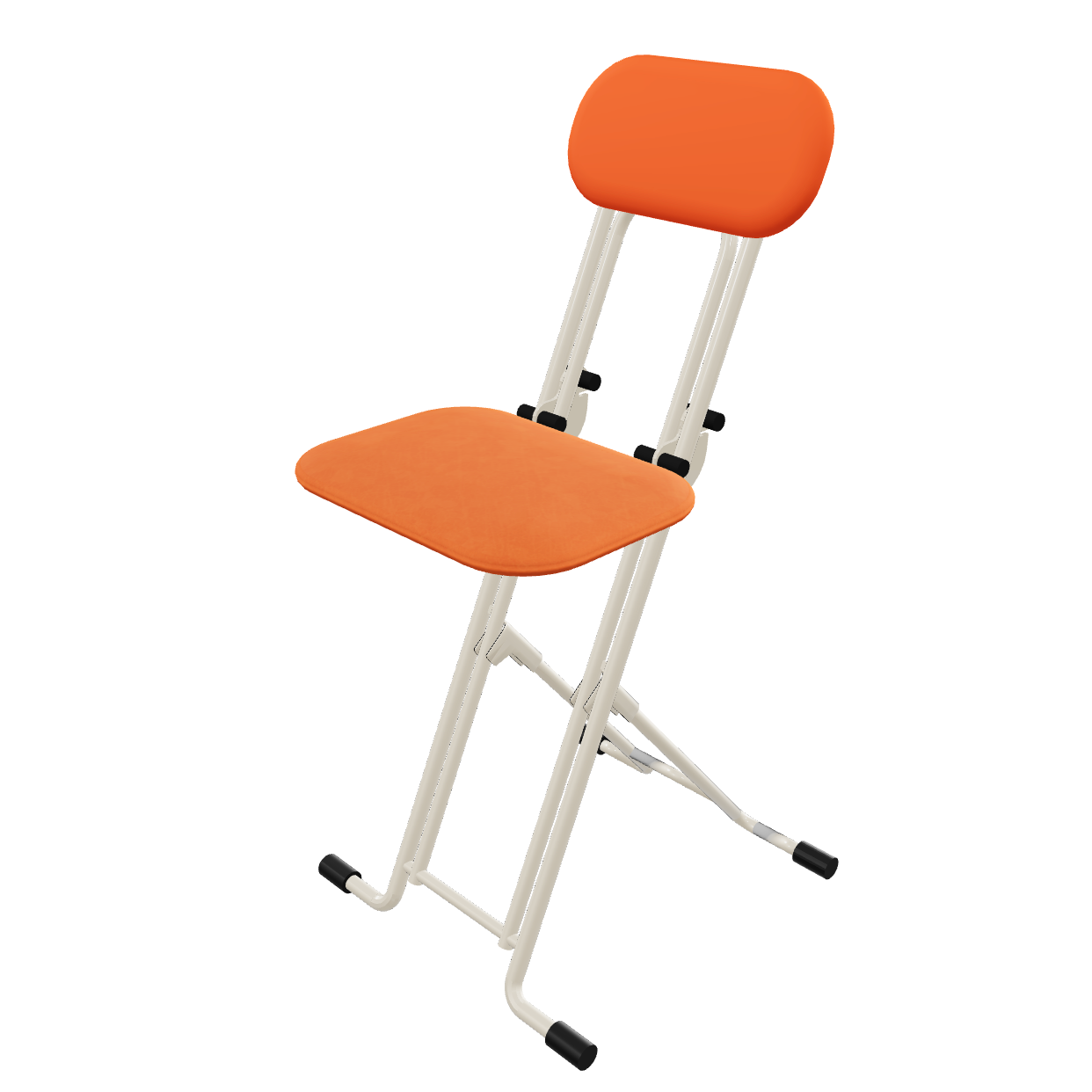 Terrace - Tangerine/Ivory - Height-Adjustable Folding Chair